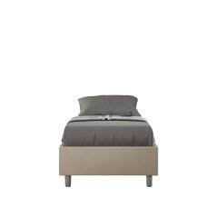 Letto Singolo Senza Testiera con Contenitore in Similpelle 80 x 190