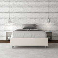 Letto Ecopelle Una Piazza e Mezza con Contenitore 120 x 190 Senza Testiera