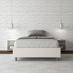 Letto Una Piazza e Mezza Ecopelle Senza Testiera 120 x 200 con Rete