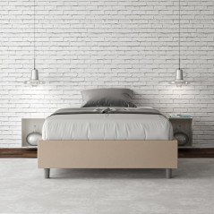 Letto Una Piazza e Mezza Ecopelle Senza Testiera 120 x 200 con Rete