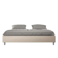 Letto Matrimoniale 180x200 Imbottito in Ecopelle King Size con Rete