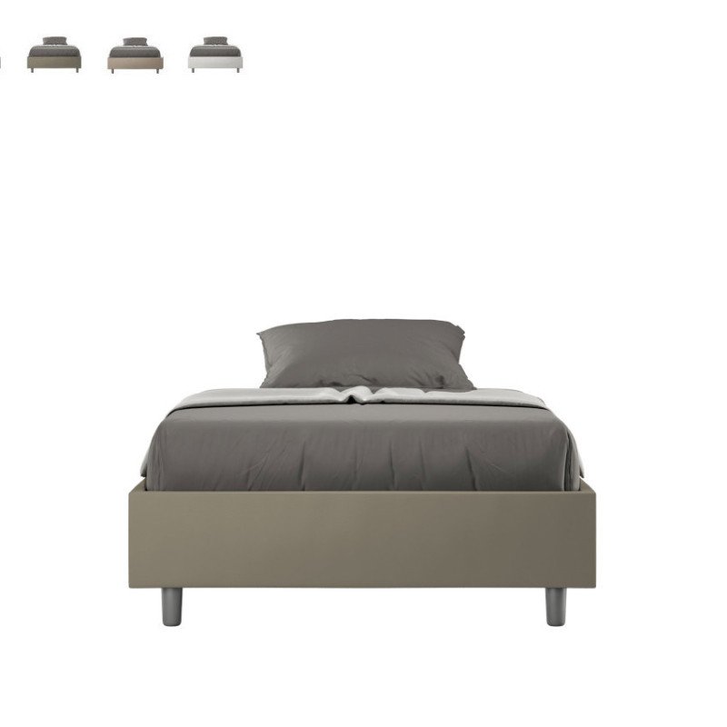 Letto 1 Piazza e Mezzo 120x200 Lungo Moderno con Contenitore