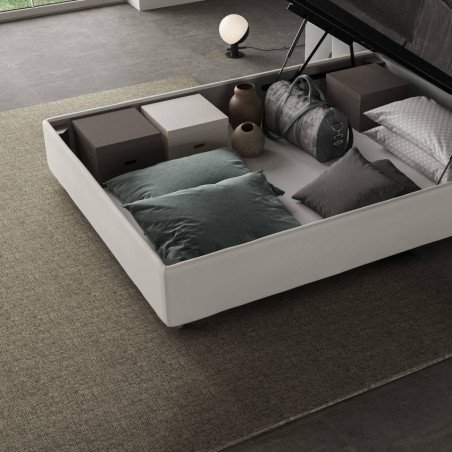 Letto 120x200 con Contenitore 1 Piazza e Mezzo Design Moderno