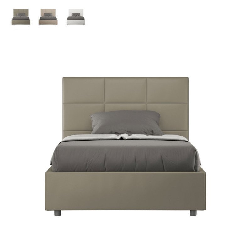 Letto 120x200 con Contenitore 1 Piazza e Mezzo Design Moderno