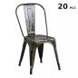 Stock 20 Sedie in Ferro Stile Industriale Tolix Vintage per Bar e Ristorante