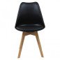 Set 4 Sedie Stile Nordico Imbottite Modello Scandinavo in Legno