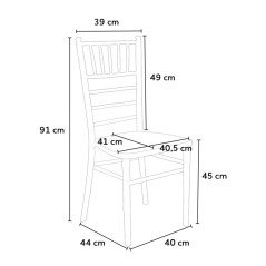 Set 6 Sedie Bianche Chiavarina Polipropilene per Cucina o Giardino