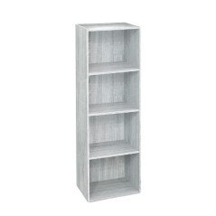 Mobiletto Libreria Scaffale Legno Semplice 4 Ripiani 40x30 cm