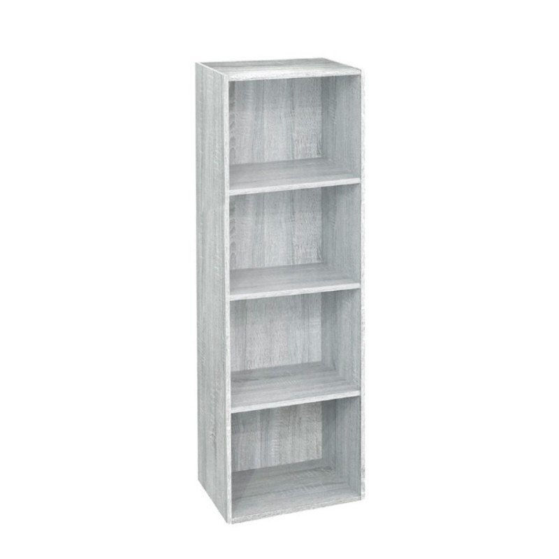 Mobiletto Libreria Scaffale Legno Semplice 4 Ripiani 40x30 cm