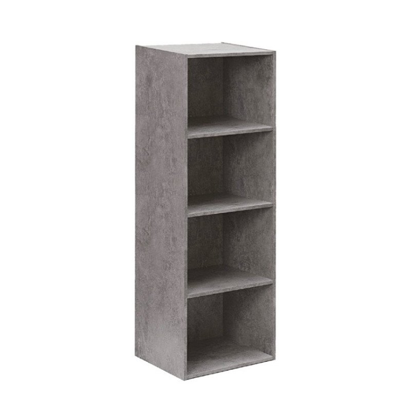 Mobiletto Libreria Scaffale Legno Semplice 4 Ripiani 40x30 cm