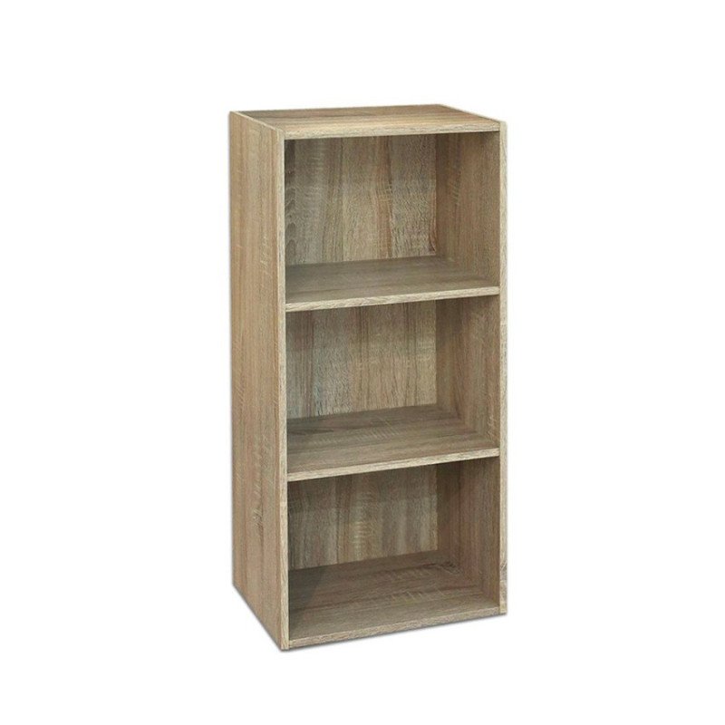 Piccola Libreria In Legno Bassa Con 3 Ripiani 40x29x89 cm