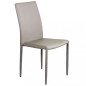 Set 4 Sedie Ecopelle Moderne Eleganti Impilabili da Interno