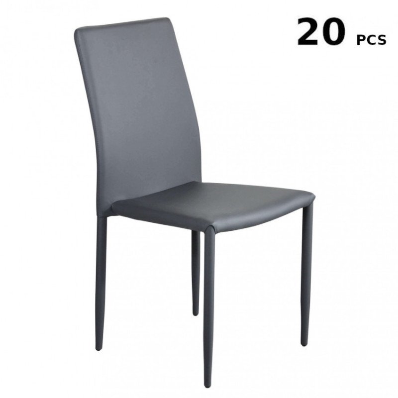 Stock 20 Sedie Impilabili da Interno Eleganti per Ristorante in Ecopelle