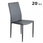 Stock 20 Sedie Impilabili da Interno Eleganti per Ristorante in Ecopelle