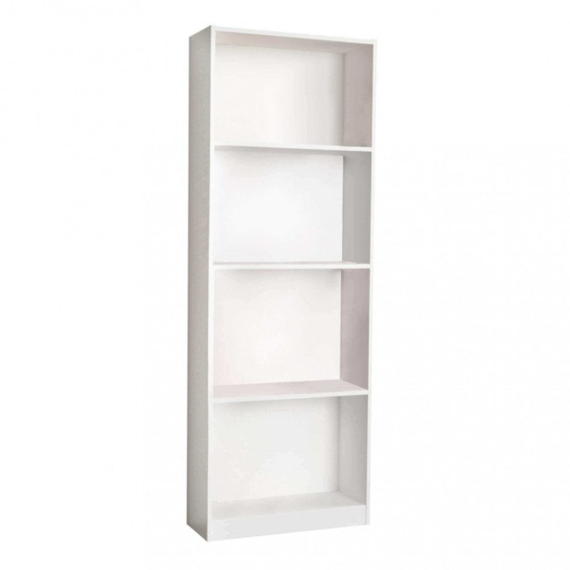 Libreria 4 Ripiani in Legno a Parete Semplice 58x25x165 cm da Ufficio