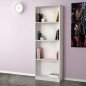 Libreria 4 Ripiani in Legno a Parete Semplice 58x25x165 cm da Ufficio