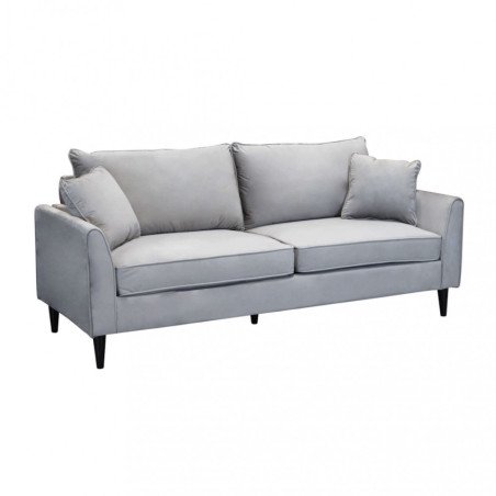 Divano Velluto 3 Posti Design Moderno 200 cm con Cuscini