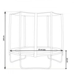 Trampolino da Giardino per Adulti e Bambini 366 cm Saltarello