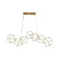 Lampadario a Sospensione Oro Design Moderno a Led Luce Calda 28W