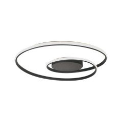 Plafoniera Moderna Nera a Led Bianco Caldo Lampada Soffitto