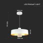 Lampadario Sospensione Led Design Elegante e Raffinato 7W