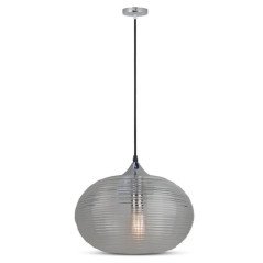 Lampada a Sospensione in Vetro Moderno Ondulato Design a Led