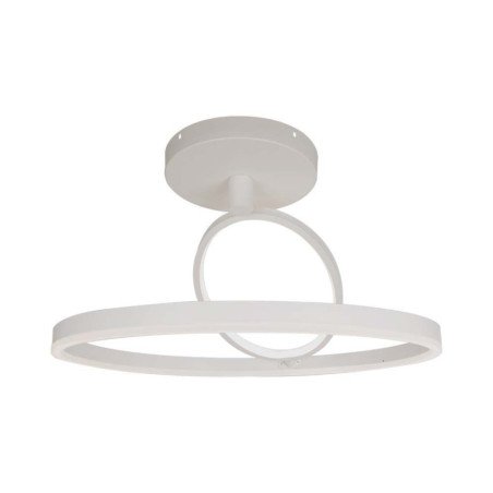 Lampada da Soffitto Design Bianca con Cerchi Led Luce Calda