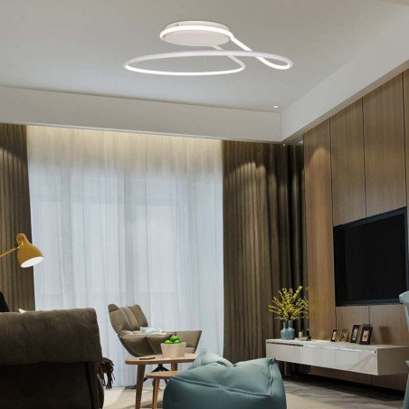 Plafoniera Cerchio Led Soffitto Dimmerabile Design 54W