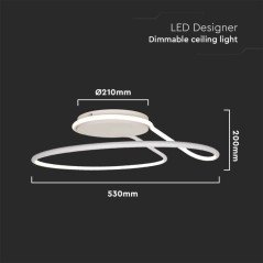 Plafoniera Cerchio Led Soffitto Dimmerabile Design 54W