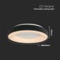 Plafoniera Led Rotonda 60 cm Bianco Caldo Moderna 49W