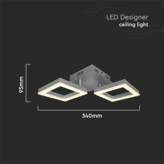 Plafoniera Led Quadrati Design Moderno Elegante 14W da Soffitto