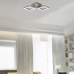 Plafoniera Led Quadrati Design Moderno Elegante 14W da Soffitto