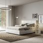 Letto Matrimoniale con Contenitore e Testata Alta Imbottita 160x190