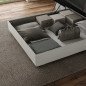 Letto Matrimoniale con Contenitore e Testata Alta Imbottita 160x190