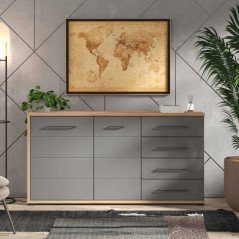 Credenza Moderna 2 Ante e Cassetti Madia 160 cm Corren