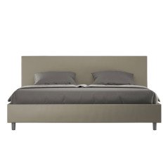 Letto King Size 180x200 Matrimoniale Testata Alta Similpelle con Rete