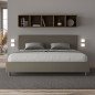 Letto King Size 180x200 Matrimoniale Testata Alta Similpelle con Rete