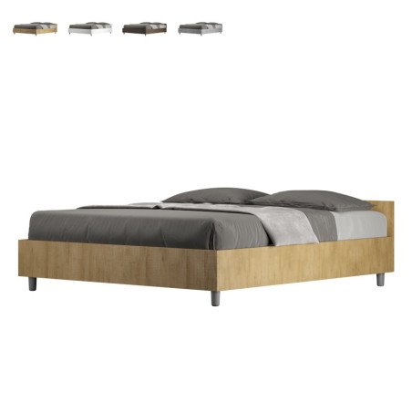 Letto Matrimoniale 160x190 Legno Senza Testiera Moderno