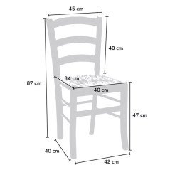 4 Sedie Impagliate Colorate Vintage in Legno Paesane per Cucina